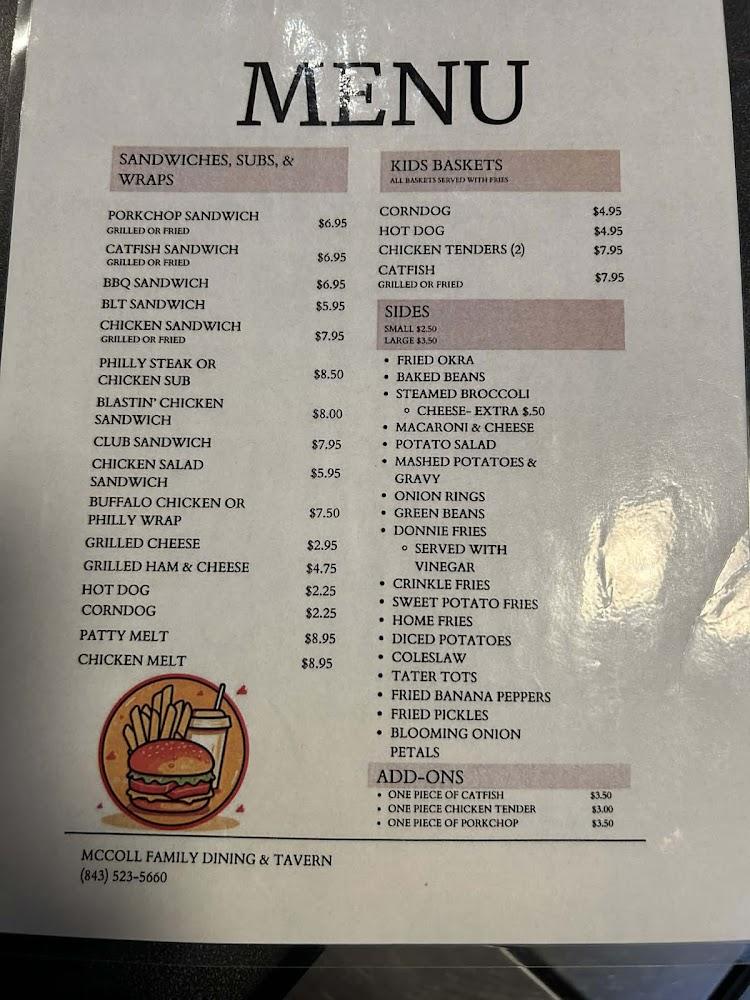 McColl's Family Dining & Tavern Cheese Sticks